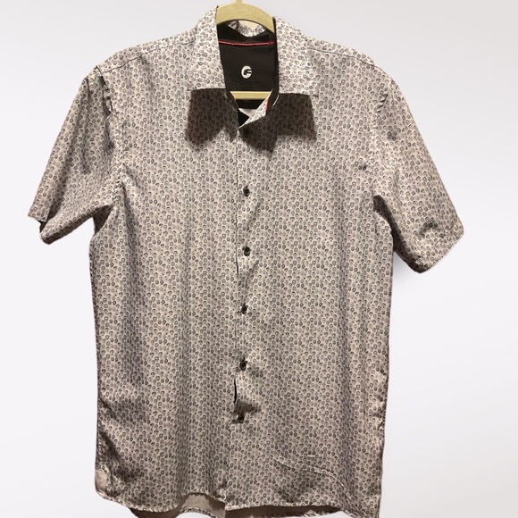 Fried Denim Mens Print Short Sleeve Shirt - Picture 1 of 9